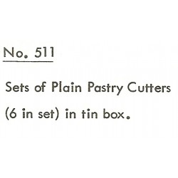 Plain Pastry Cutter Set s/h